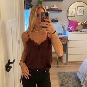 Burgundy top